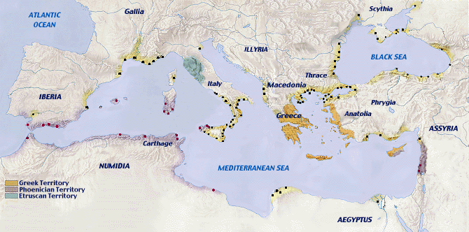 Map of Greek Colonial Expansion