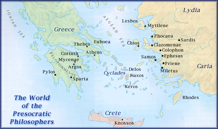 Map of the Eastern Presocratic World